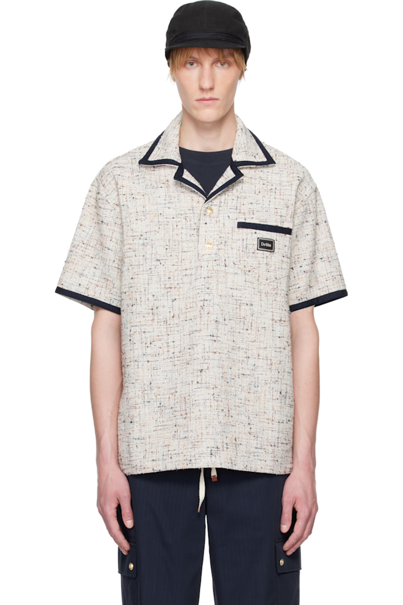 Cotton-blend tweed polo.

· Trim at open spread collar, pocket, and cuffs
· Two-press-stud placket
· Logo patch at patch pocket
· Vented side seams
· Dropped shoulders
· Logo-engraved gold-tone hardware

Supplier color: Multicolor