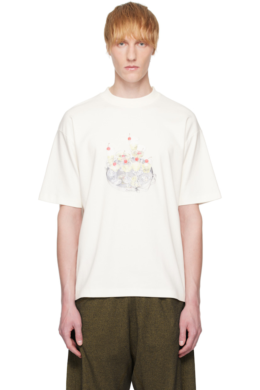 240 GSM cotton interlock jersey T-shirt.

· Rib-knit crewneck
· Graphic and logo printed at front
· Dropped shoulders

Supplier color: Off-White