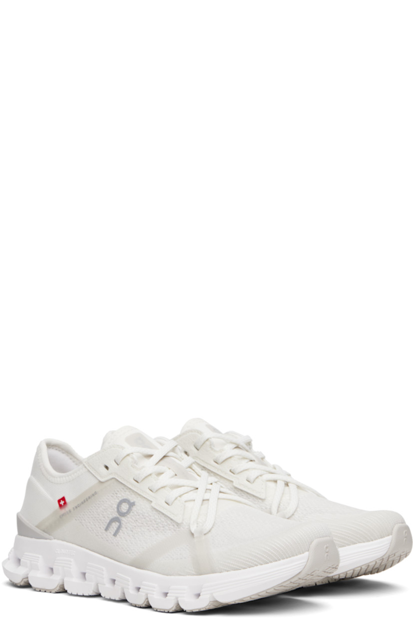Low-top lightweight recycled mesh sneakers in off-white.

· Bonded trim throughout
· Lace-up closure
· Logo printed at tongue
· Padded collar
· Reflective logo bonded at sides and heel
· Text printed at outer side
· Jersey lining
· CloudTec® foam rubber midsole
· Treaded Speedboard™ rubber sole

Supplier color: White/Wolf