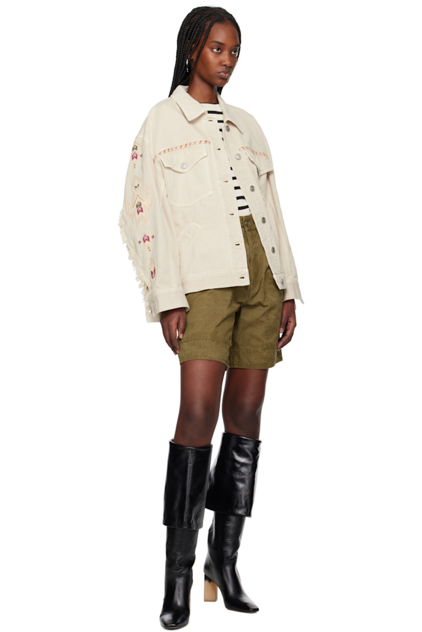 Treated cotton canvas shorts. Fading throughout. 

· Belt loops
· Four-pocket styling
· Zip fly 
· Pleats at front 

Supplier color: Light bronze