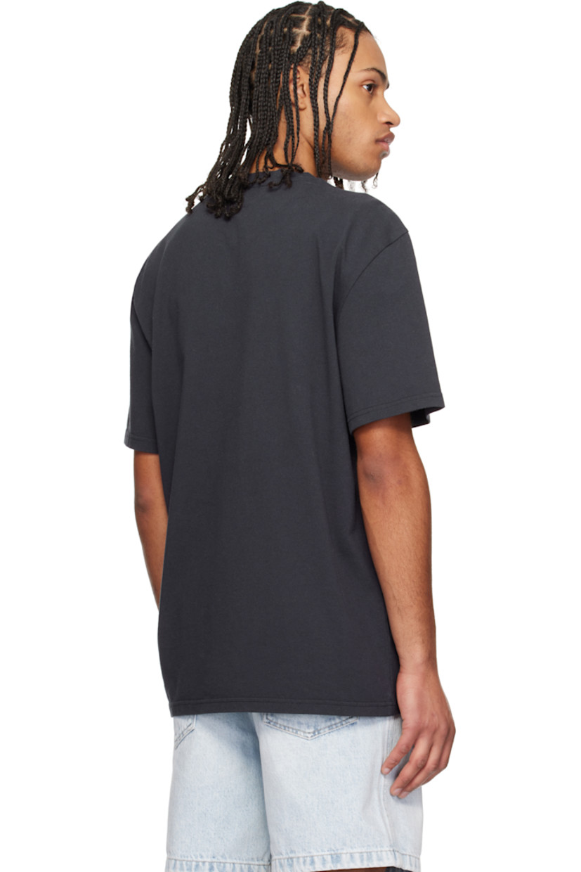 Cotton jersey T-shirt.

· Rib-knit crewneck
· Embroidered logo graphic at front

Supplier color: Midnight