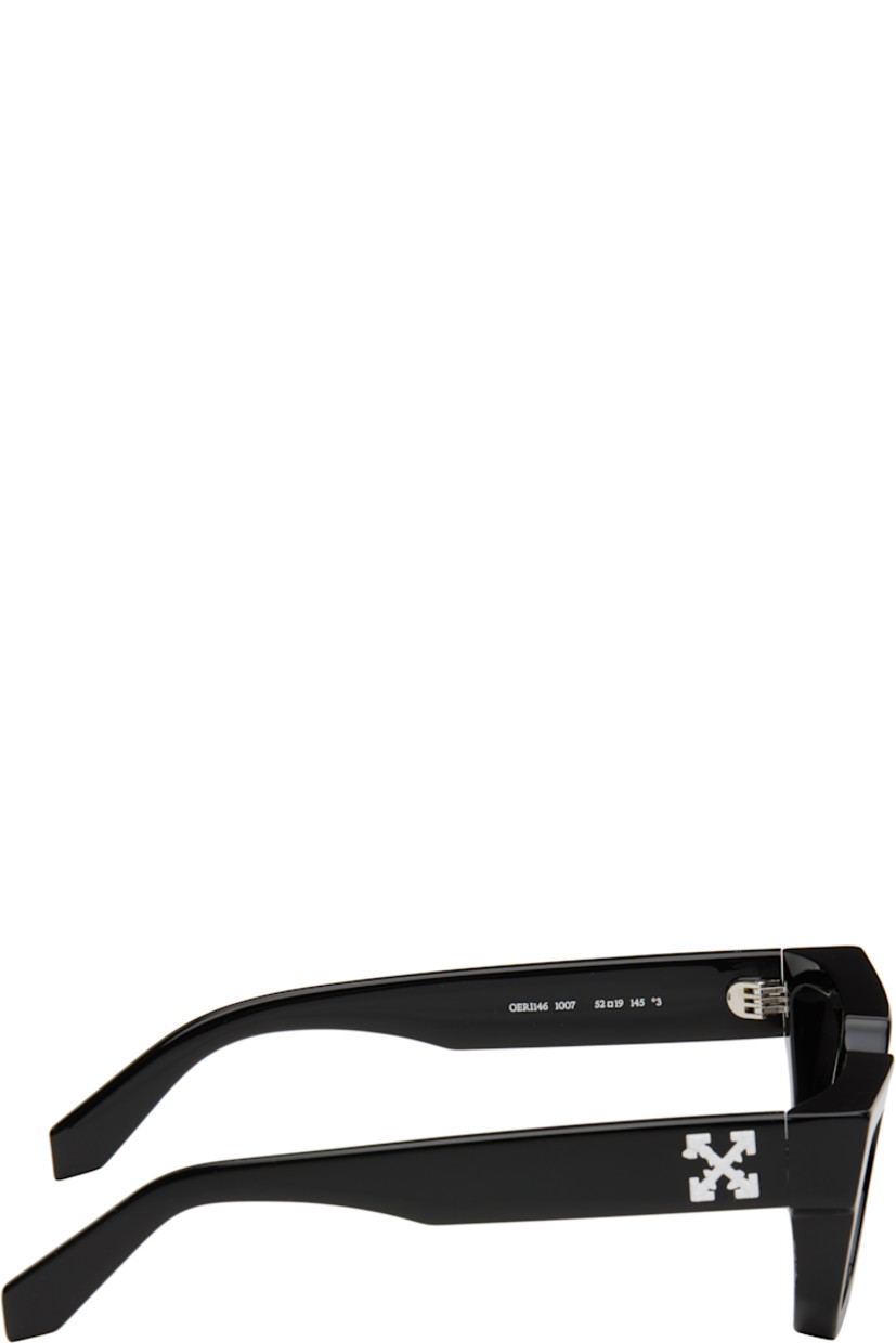 Rectangular acetate-frame sunglasses in black. 

· Gray lenses
· 100% UV protection, category 3 
· Integrated nose pads
· Logo hardware at temples
· Includes pouch
· Size: 52.19 145

Supplier color: Black/Dark gray