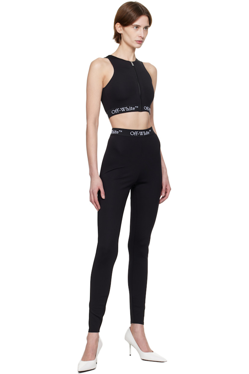 Stretch nylon jersey sports top. 

· Crewneck 
· Zip closure 
· Logo-woven elasticized hem 
· Logo-engraved silver-tone hardware

Supplier color: Black