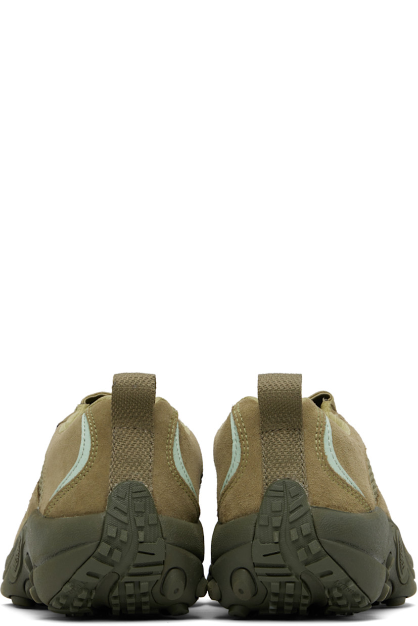 Low-top suede and mesh slip-on sneakers in green.

· Cleansport NXT™-treated odor control
· Bonded trim throughout
· Elasticized gusset at vamp
· Padded collar
· Logo embossed at outer side
· Pull-loop at heel tab
· Mesh lining
· Lightweight EVA foam rubber midsole
· Treaded rubber sole

Supplier color: Drab