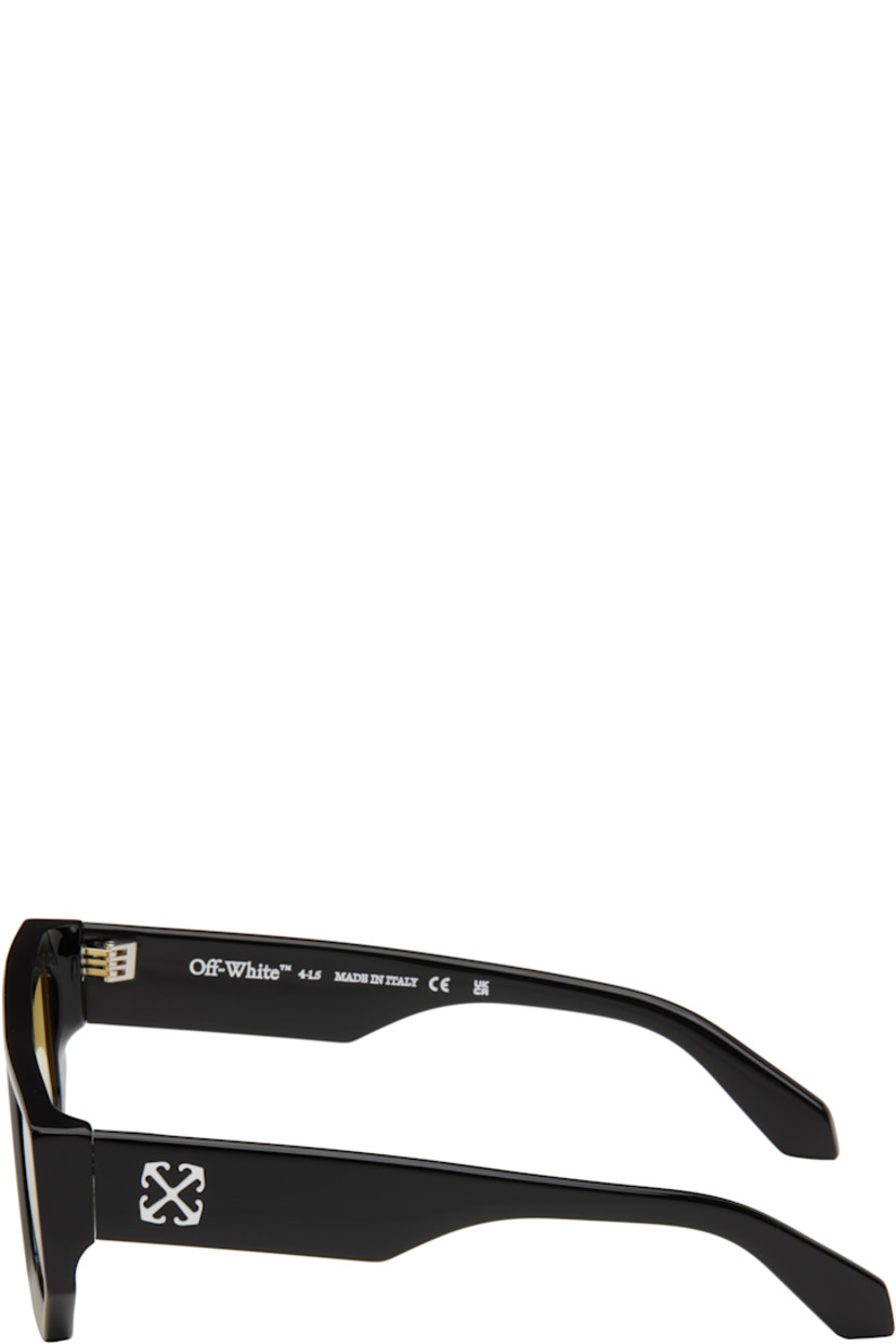Rectangular acetate-frame sunglasses in black.

· Yellow lenses, category 1
· Integrated nose pads
· Logo hardware at temples
· Includes pouch
· Size: 53.17 145

Supplier color: Black/Yellow