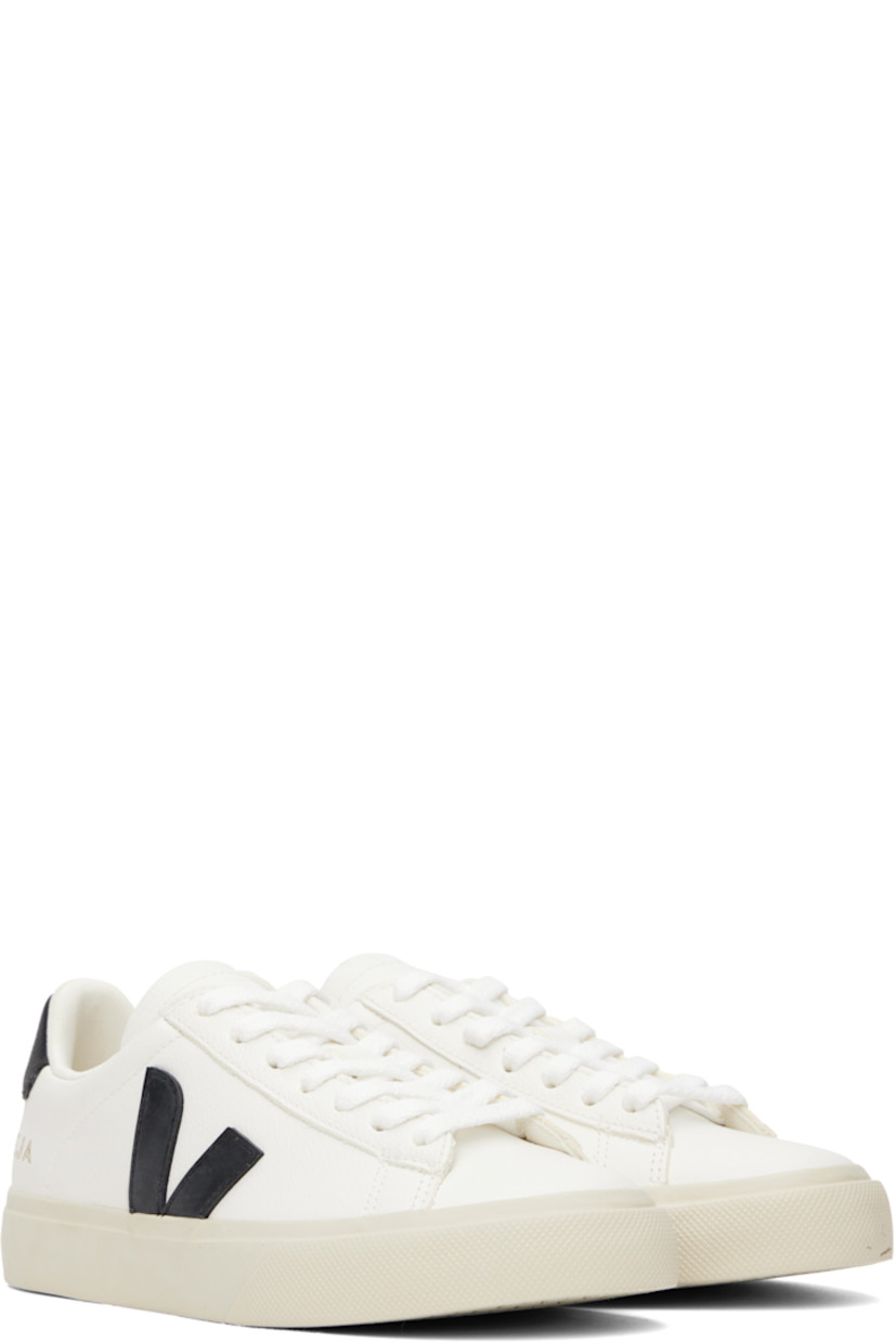 Low-top grained ChromeFree leather sneakers in white.

· Lace-up closure
· Logo embossed at padded tongue
· Padded collar
· Rubberized logo appliqué at sides
· Logo stamp at outer side
· Logo printed at heel tab
· Recycled polyester jersey lining
· Treaded rubber sole

Supplier color: Black/White