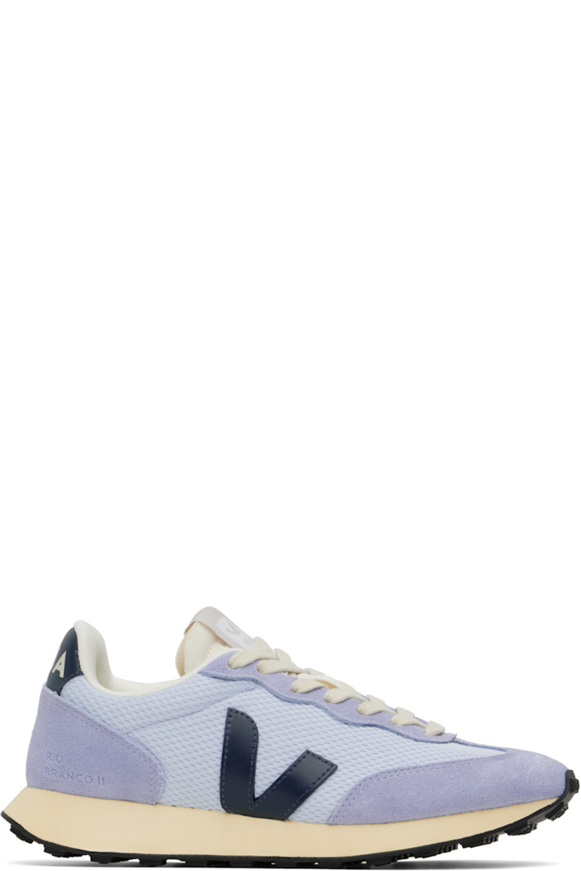 Low-top recycled polyester Alveomesh, suede, and buffed leather sneakers in blue.

· Lace-up closure
· Logo patch at padded tongue
· Padded collar
· Logo appliqué at sides
· Text embossed at outer side
· Logo printed at heel tab
· Recycled polyester jersey lining
· Treaded rubber sole

Supplier color: Swan/Nautico