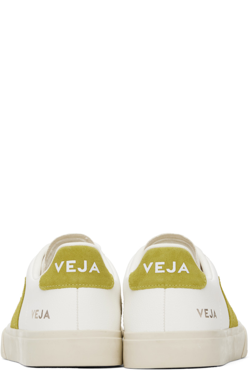Low-top ChromeFree grained leather sneakers in white.

· Lace-up closure
· Logo embossed at padded tongue
· Padded collar
· Suede logo appliqué at sides
· Logo stamp at outer side
· Logo printed at suede heel tab
· Recycled polyester jersey lining
· Treaded rubber sole

Supplier color: White/Liquor
