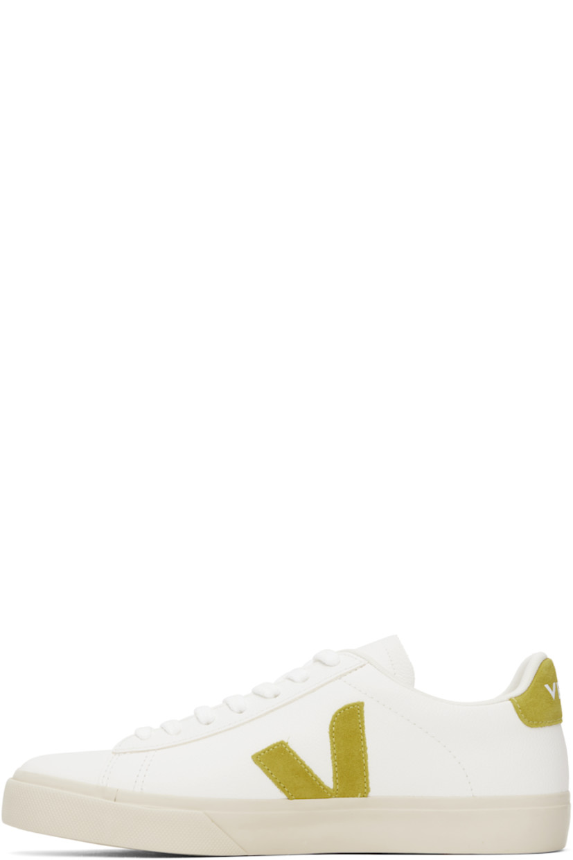 Low-top ChromeFree grained leather sneakers in white.

· Lace-up closure
· Logo embossed at padded tongue
· Padded collar
· Suede logo appliqué at sides
· Logo stamp at outer side
· Logo printed at suede heel tab
· Recycled polyester jersey lining
· Treaded rubber sole

Supplier color: White/Liquor