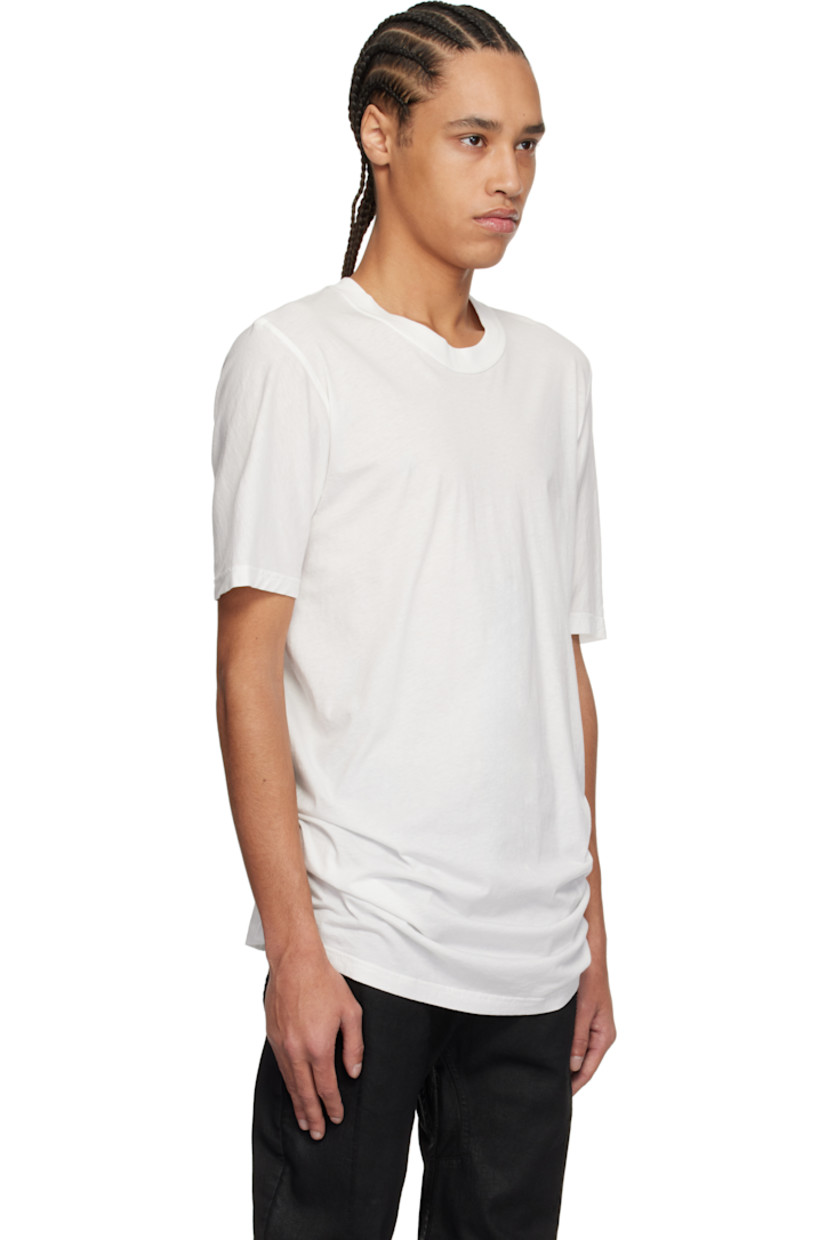 Garment-dyed cotton jersey T-shirt.

· Rib-knit crewneck
· Eyelet and extended trim at back

Supplier color: Off white