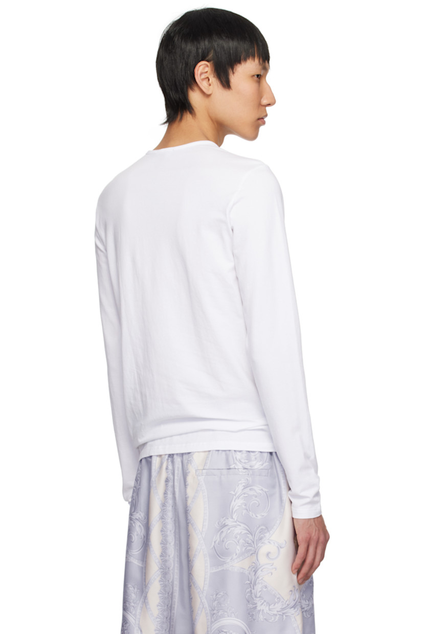 Stretch cotton jersey T-shirt.

· Rib-knit crewneck
· Logo printed at chest

Supplier color: Optical white