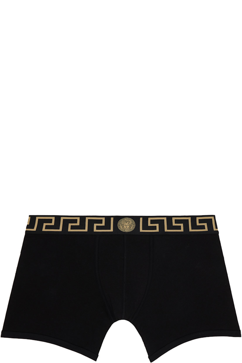 Pack of two stretch cotton jersey boxer briefs.

· Low-rise
· Jacquard logo graphic pattern at elasticized waistband

Supplier color: Black/White