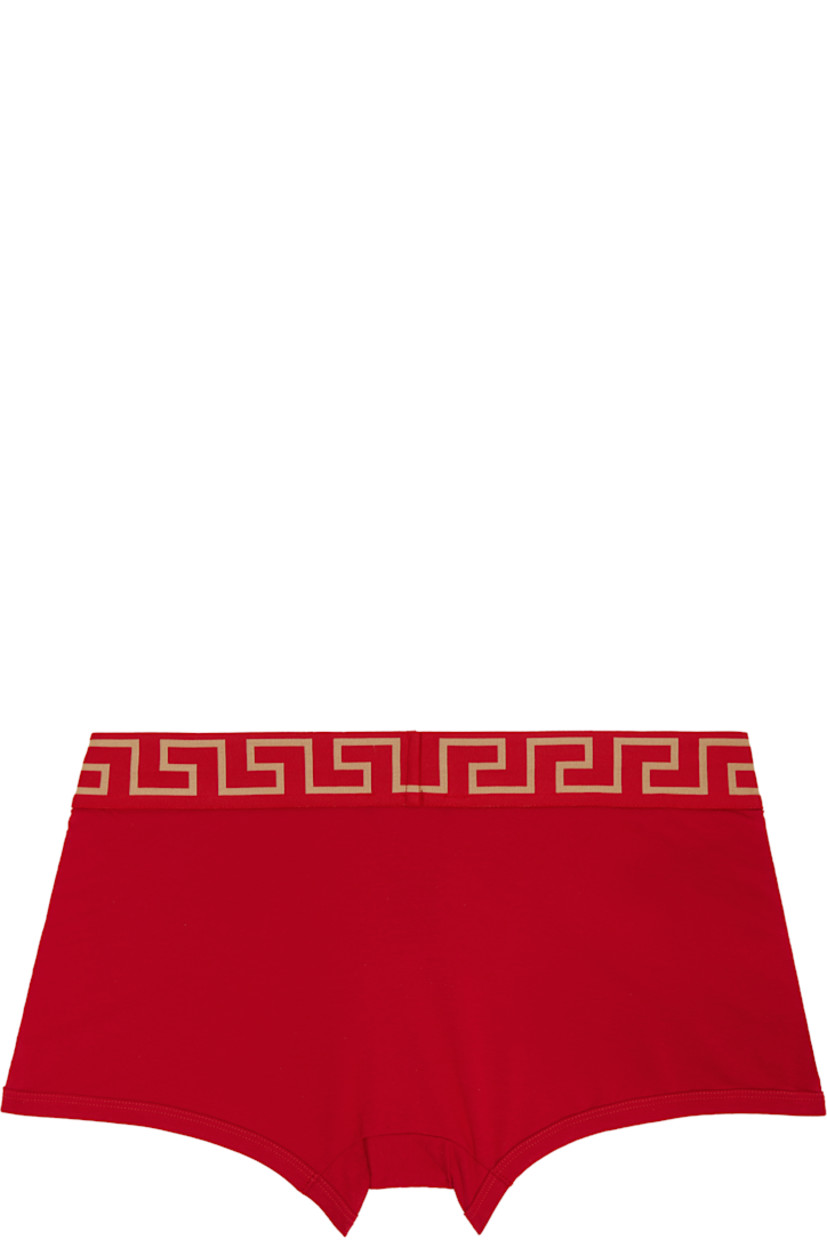 Stretch cotton jersey boxers.

· Low-rise
· Woven logo graphic pattern at elasticized waistband

Supplier color: Red
