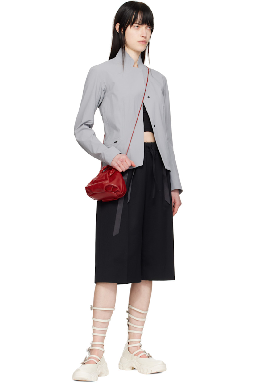 Croc-embossed faux-leather ballerina flats in off-white.

· Modified pointed toe
· Graphic hardware at pin-buckle straps
· Logo hardware at outer side
· Zip closure at heel
· Logo embossed at heel counter
· Sculptural treaded rubber sole
· Heel: H2.5"

Supplier color: Croco