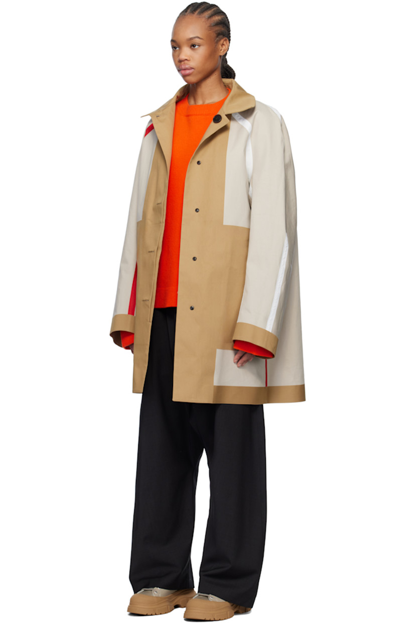 Stretch cotton canvas coat. 

· Spread collar
· Concealed button closure
· Welt pockets
· Raglan sleeves

Supplier color: Cord