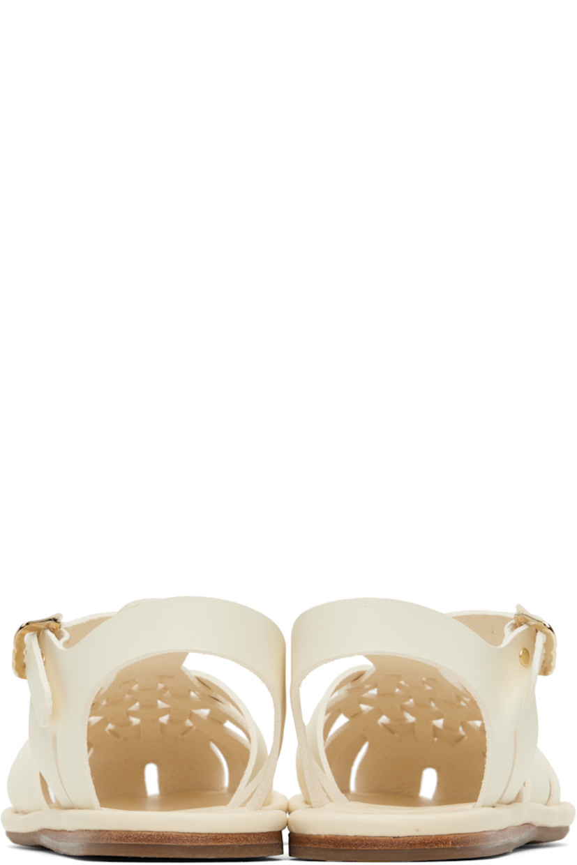Handcrafted chemical-free buffed leather flat sandals in off-white.

· Cutouts throughout
· Braided detailing at vamp
· Pin-buckle ankle strap
· Logo embossed at padded footbed
· Leather midsole
· Treaded rubber sole

Supplier color: Off white