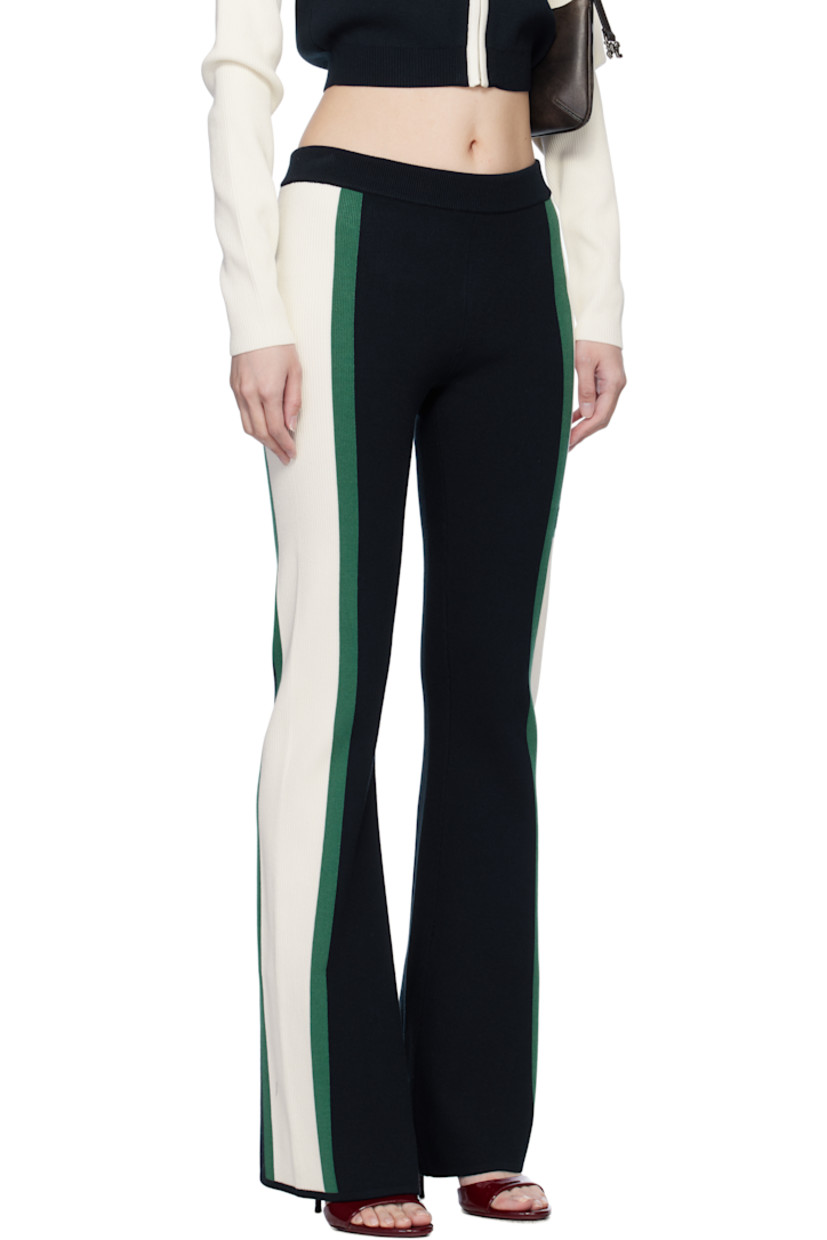 Rib-knit viscose-blend lounge pants.

· Striped outseams
· Jacquard logo at outseam

Supplier color: Navy blue/Off white
