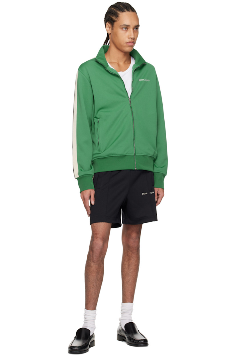Polyester jersey shorts. 

· Elasticized waistband
· Two-pocket styling
· Pinched seam at legs
· Embroidered logo at leg
· Striped trim at outseams 

Supplier color: Black/Off white