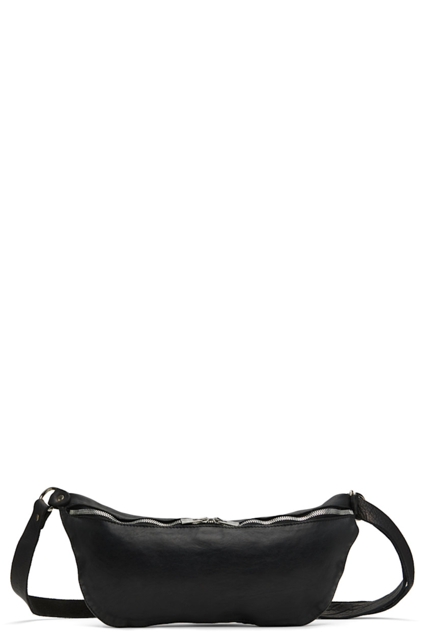 Piece-dyed smooth horse leather belt bag in black.

· Adjustable crossbody strap
· Two-way zip closure
· Suede lining
· Logo-engraved silver-tone hardware
· H7.25" x W17" x D1.25"

Supplier color: Black