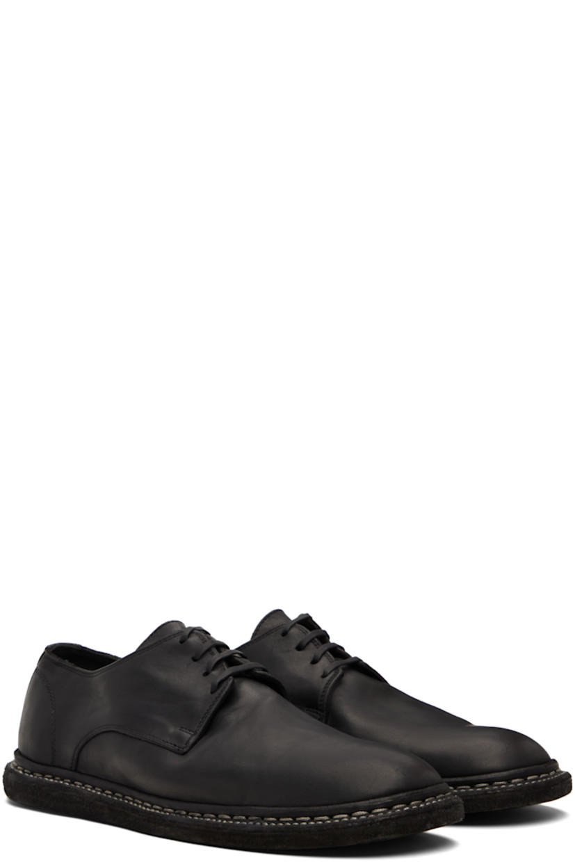 Grained horse leather oxfords. 

· Lace-up closure
· Topstitching at welt
· Leather sole

Supplier color: Black