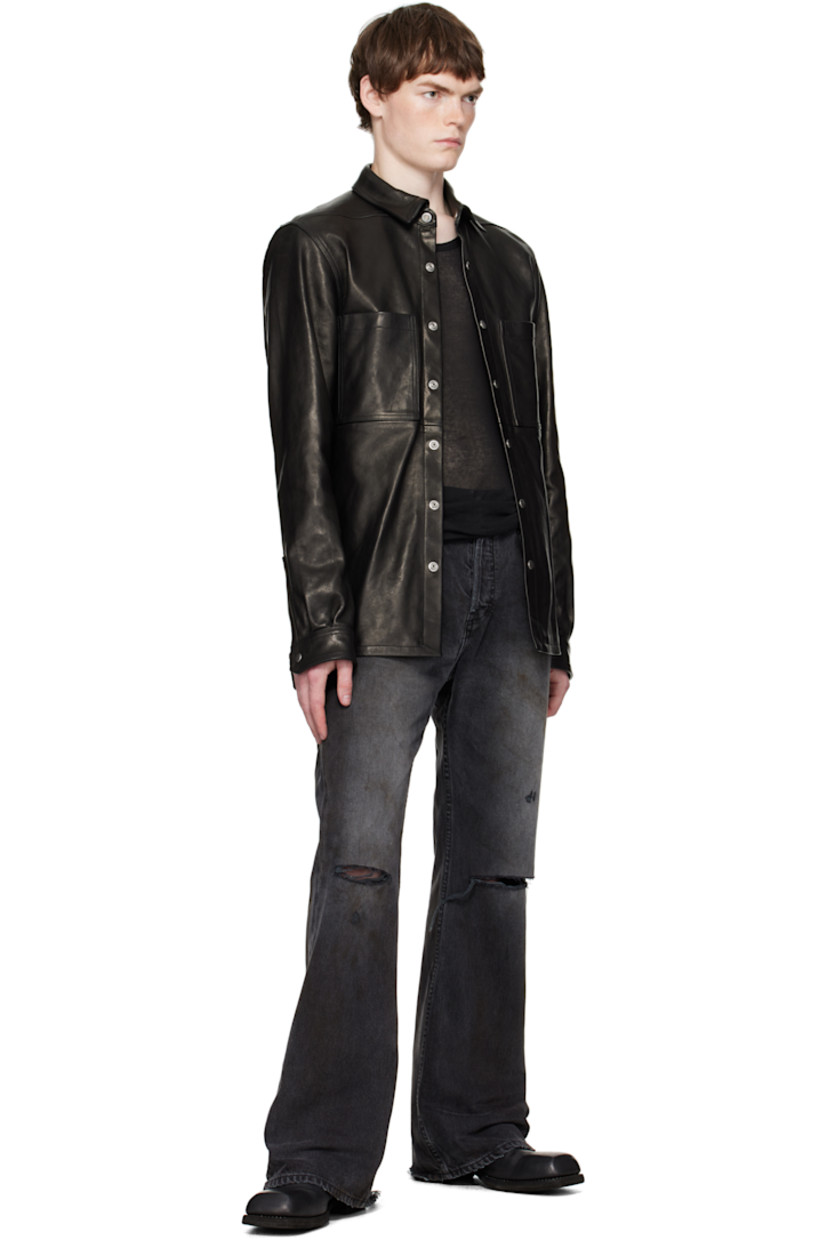Ankle-high piece-dyed grained horse leather boots.

· Square toe
· Zip closure at heel
· Full nubuck lining
· Topstitching at Goodyear welt
· Stacked leather heel 
· Leather sole
· Logo-engraved antiqued silver-tone hardware
· Heel: H1.25"

Supplier color: Black