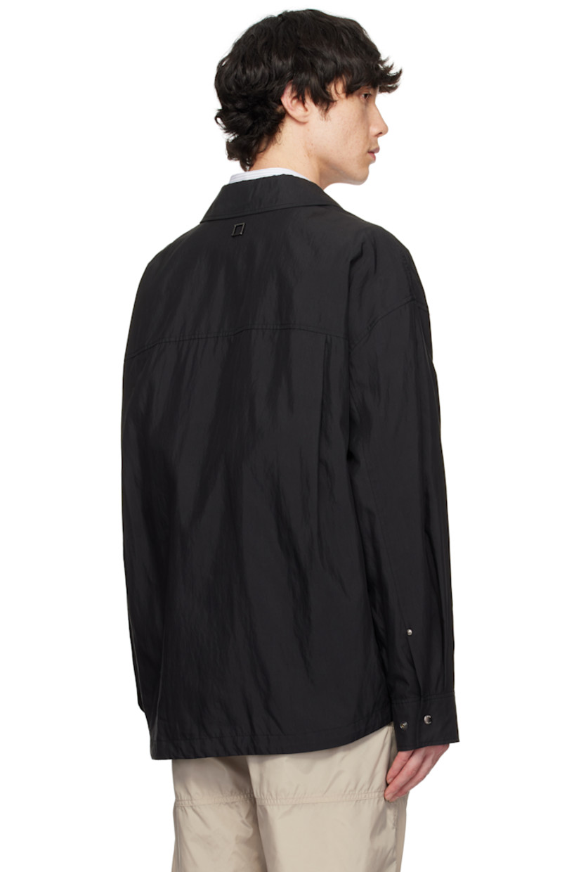Lyocell- and nylon-blend taffeta jacket.

· Spread collar
· Two-way zip closure
· Zip pocket at chest
· Logo hardware at front
· Welt pockets
· Bungee-style drawstring at hem
· Adjustable press-stud barrel cuffs
· Logo hardware at back collar
· Pleats at back yoke

Supplier color: Black