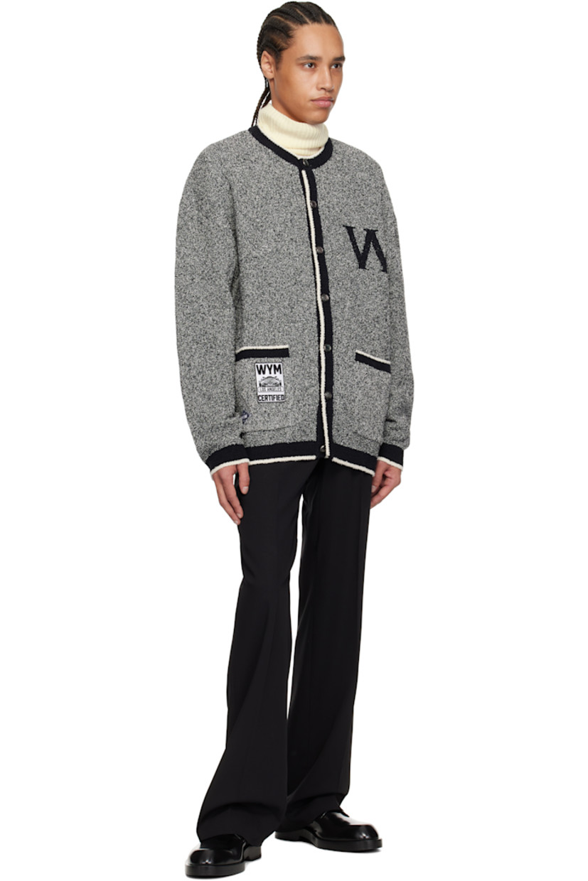 Straight leg wool twill trousers.

· Belt loops
· Four-pocket styling
· Zip fly
· Logo hardware at belt loop
· Creased legs
· Darts at back waistband

Supplier color: Black