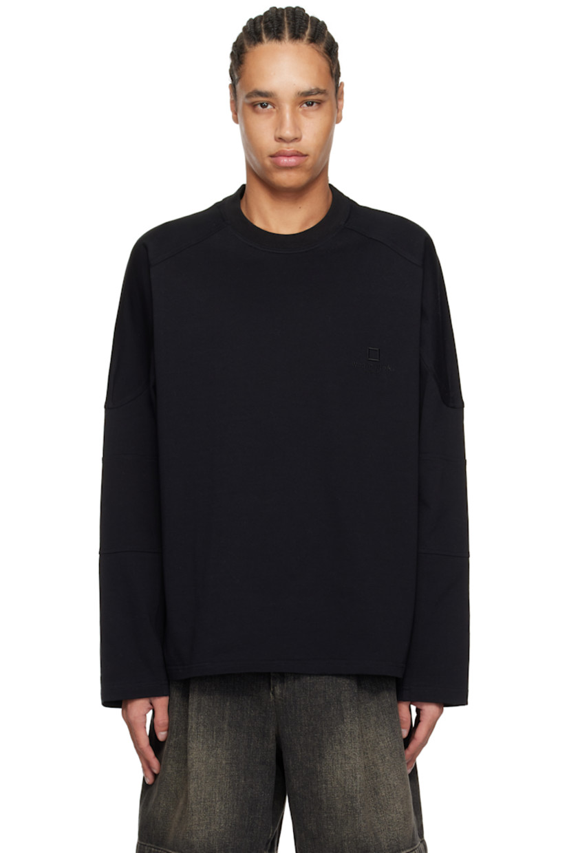 Cotton jersey T-shirt.

· Rib-knit crewneck
· Logo embroidered at chest
· Yoke sleeves
· Logo hardware at back collar

Supplier color: Black