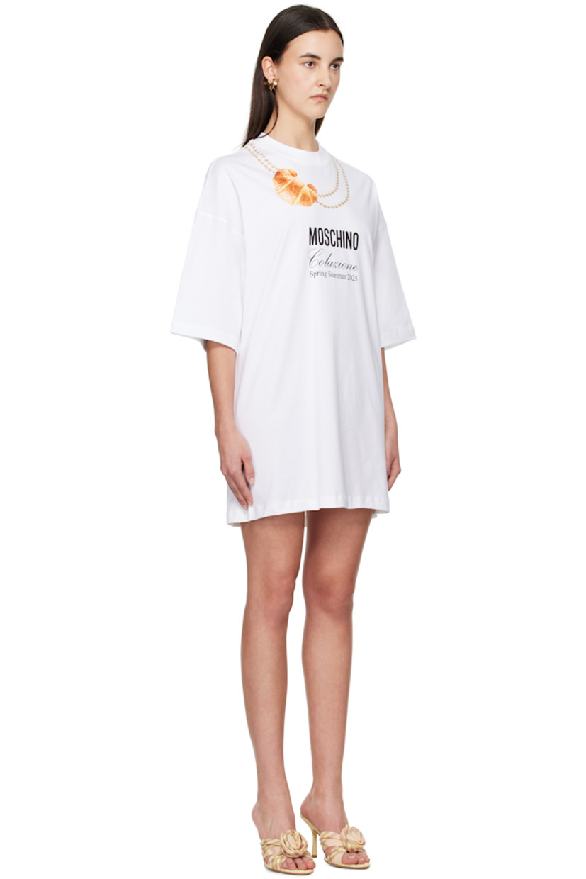 Organic cotton jersey minidress.

· Rib-knit crewneck
· Logo and text printed at front
· Logo graphic printed at front and back
· Dropped shoulders
· Unlined

Supplier color: Multi white