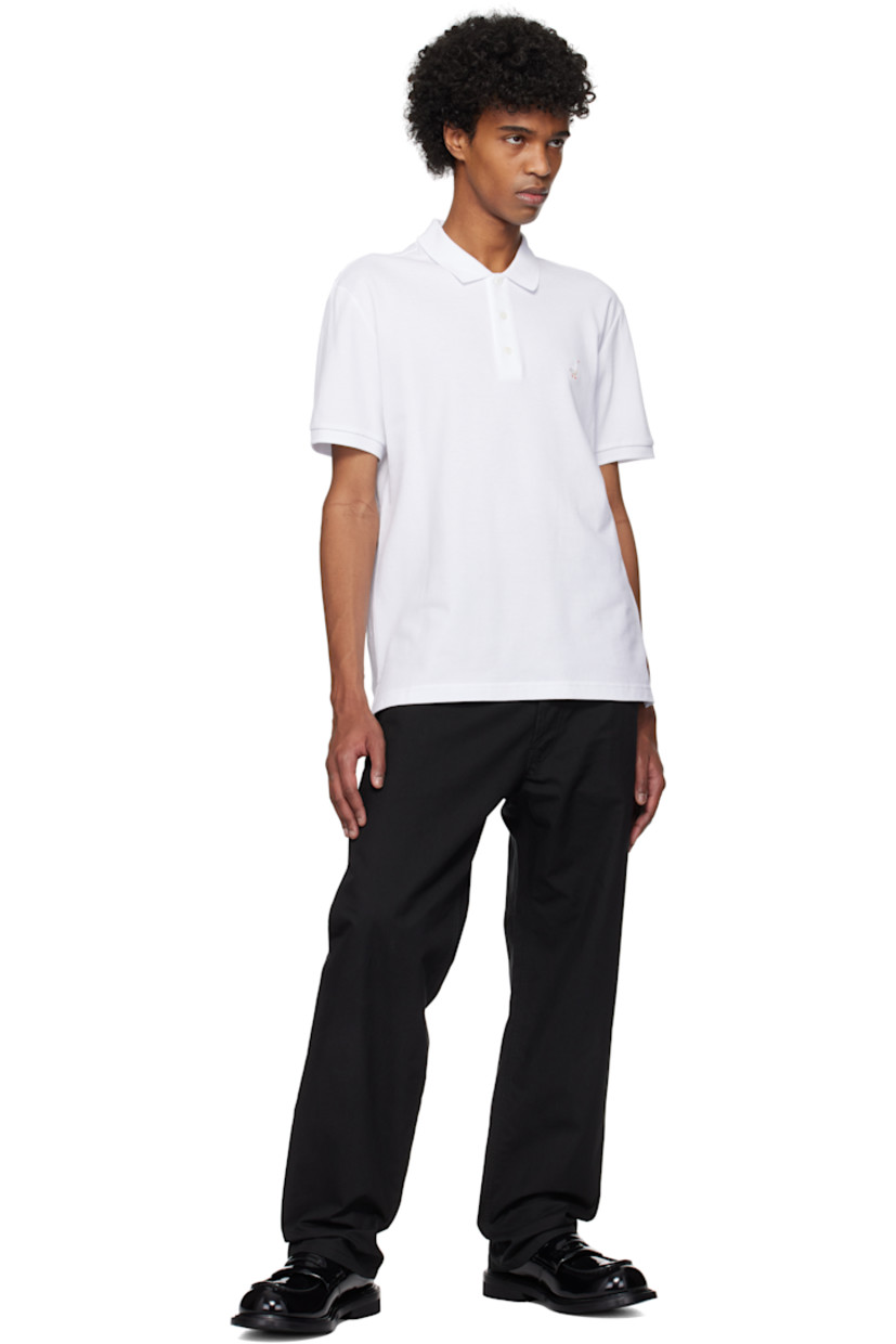 Cotton- and nylon-blend poplin trousers. 

· Belt loops
· Five-pocket styling
· Button fly
· Logo patch at coin pocket
· Logo-engraved silver-tone hardware

Supplier color: Black