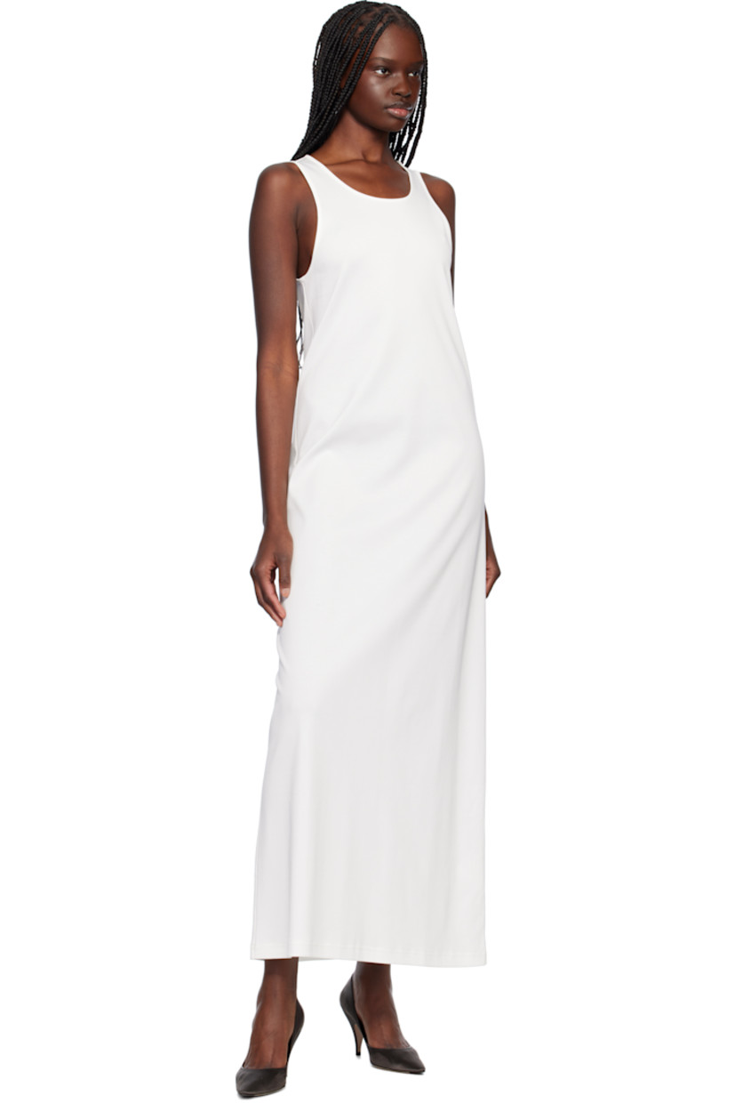 Cotton jersey maxi dress. Rib-knit scoop neck and armscyes.

Supplier color: White