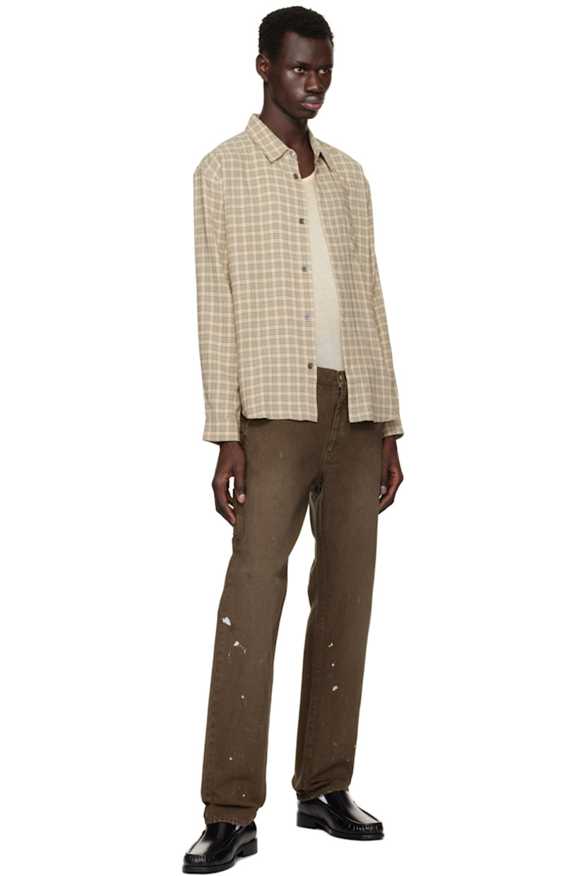Yarn-dyed cotton canvas trousers. Paint splatters and subtle distressing throughout.

· Belt loops
· Four-pocket styling
· Zip fly
· Patch pockets at outseam
· Patch pocket and hammer loop at outseam

Supplier color: Cedar