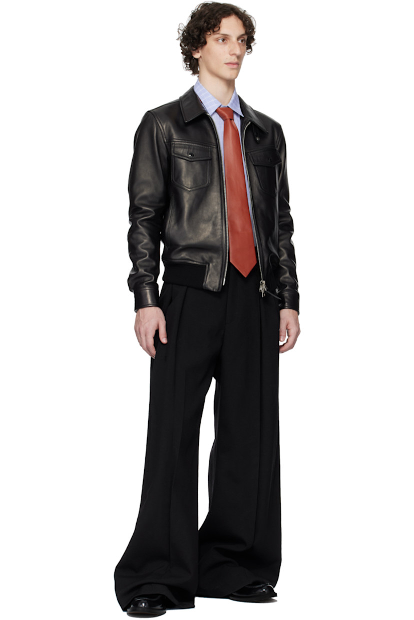 Buffed lambskin tie in brown. 

· Keeper loop at back face
· W3.25"

Supplier color: Copper