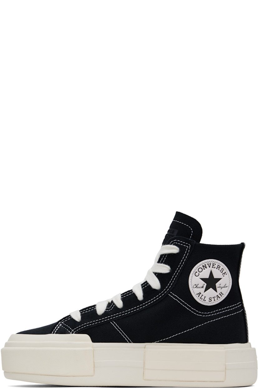 High-top 12 oz canvas and suede sneakers in black.

· Rubber cap toe
· Lace-up closure
· Logo embossed at tongue
· Logo patch at inner side
· Logo embossed at heel counter
· Padded OrthoLite® insole
· Mesh lining
· Lightweight sculptural foam rubber midsole
· Treaded rubber sole
· Contrast stitching in white

Supplier color: Black/Egret/Black
