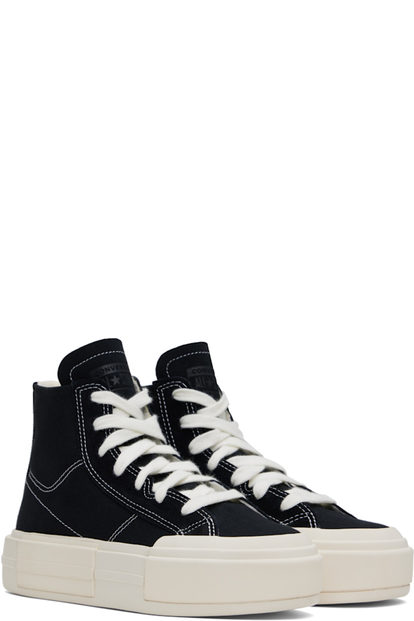 High-top 12 oz canvas and suede sneakers in black.

· Rubber cap toe
· Lace-up closure
· Logo embossed at tongue
· Logo patch at inner side
· Logo embossed at heel counter
· Padded OrthoLite® insole
· Mesh lining
· Lightweight sculptural foam rubber midsole
· Treaded rubber sole
· Contrast stitching in white

Supplier color: Black/Egret/Black
