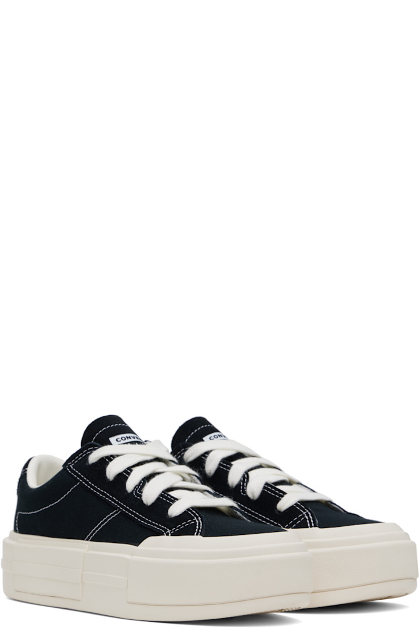 Low-top canvas sneakers in black.

· Lace-up closure
· Logo embossed at tongue and heel
· Padded tongue and collar
· Cushioned OrthoLite® footbed
· Mesh lining
· Logo embossed at platform midsole
· Treaded rubber sole
· Contrast stitching in white
�· Platform: H2"

Supplier color: Black/White/Black