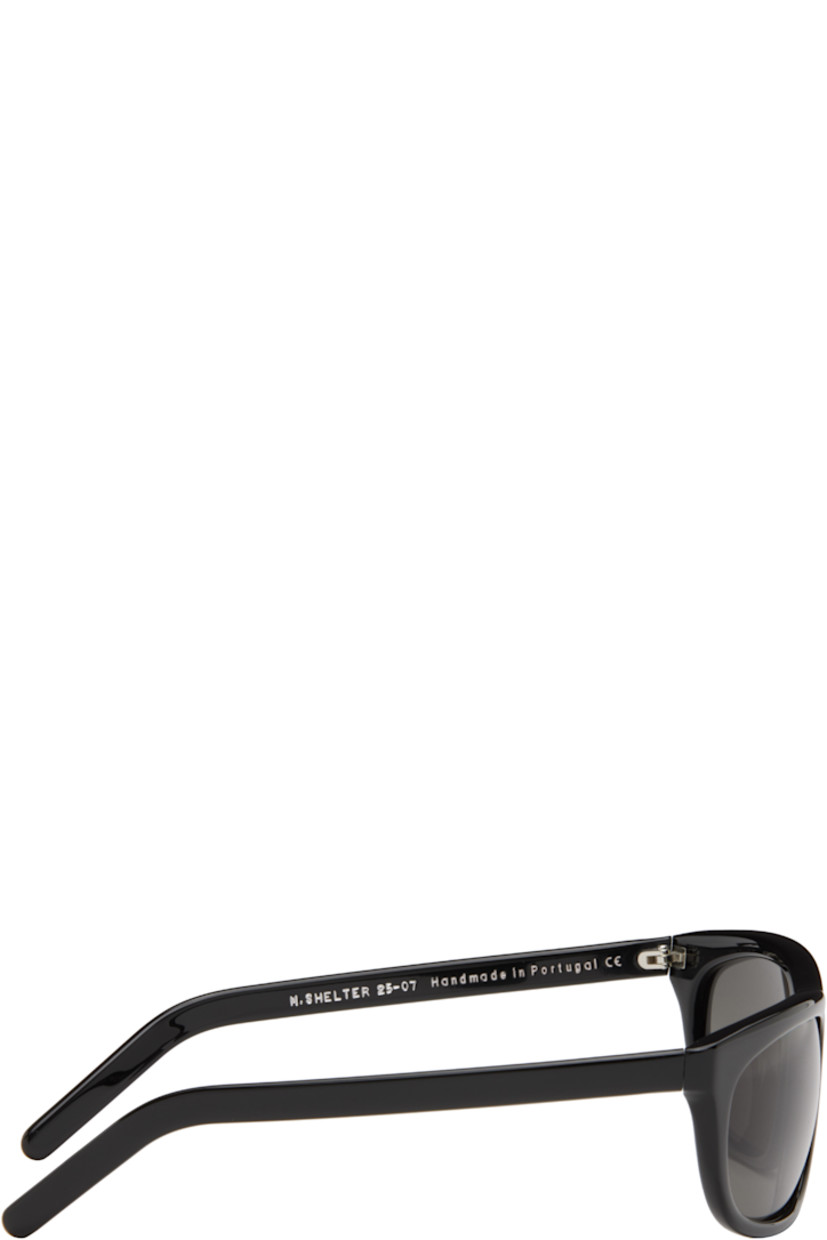 Handcrafted rectangular Mazzucchelli acetate-frame sunglasses in black. 

· Gray anti-scratch Carl Zeiss lenses, Category 3
· Integrated nose pads
· Includes case
· Size: 25.07

Supplier color: Infinite black
