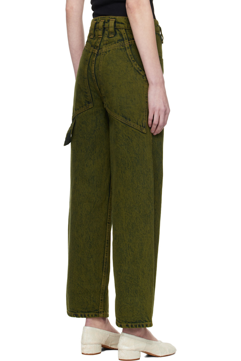 Heavyweight 14 oz non-stretch denim jeans. Fading throughout. 

· Belt loops
· Four-pocket styling
· Zip-fly
· Dropped inseam
· Hammer loop at back
· Logo-engraved silver-tone hardware
· Contrast stitching in tan

Supplier color: Boreal