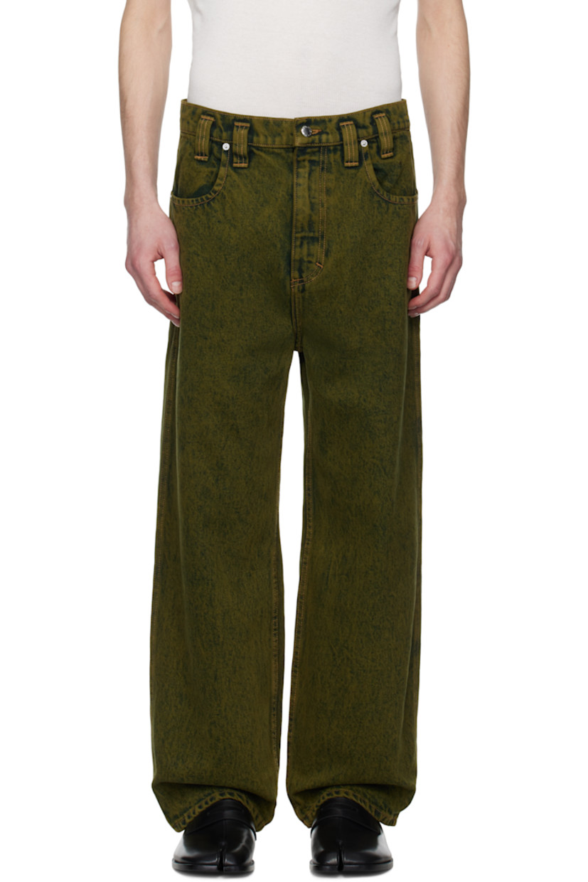 Baggy-fit heavyweight 14 oz non-stretch denim jeans. Fading throughout.

· Mid-rise
· Belt loops
· Four-pocket styling
· Zip fly
· Dropped inseam
· Hammer loop at back
· Logo-engraved silver-tone hardware
· Contrast stitching in tan

Supplier color: Boreal
