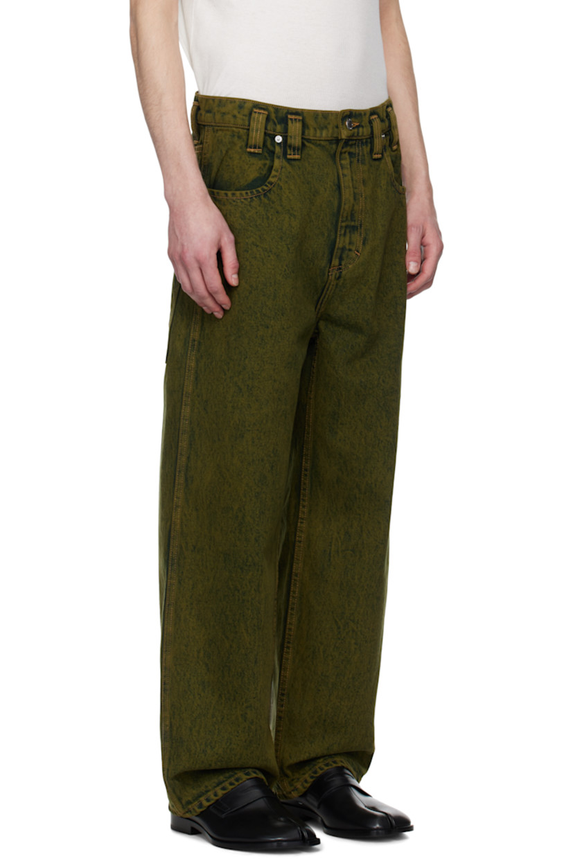 Baggy-fit heavyweight 14 oz non-stretch denim jeans. Fading throughout.

· Mid-rise
· Belt loops
· Four-pocket styling
· Zip fly
· Dropped inseam
· Hammer loop at back
· Logo-engraved silver-tone hardware
· Contrast stitching in tan

Supplier color: Boreal