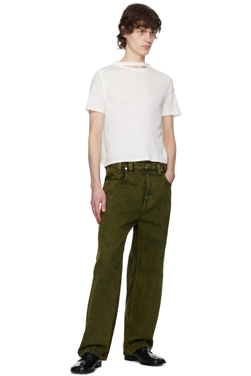 Baggy-fit heavyweight 14 oz non-stretch denim jeans. Fading throughout.

· Mid-rise
· Belt loops
· Four-pocket styling
· Zip fly
· Dropped inseam
· Hammer loop at back
· Logo-engraved silver-tone hardware
· Contrast stitching in tan

Supplier color: Boreal