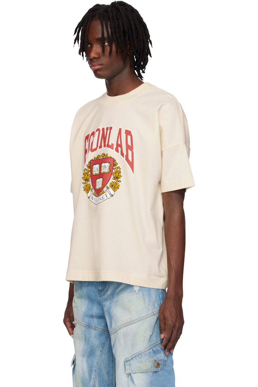 Cotton jersey T-shirt.

· Rib-knit crewneck
· Logo graphic printed at front

Part of the EGONlab x Worldnet collaboration.
 
Supplier color: Blaster natural raw