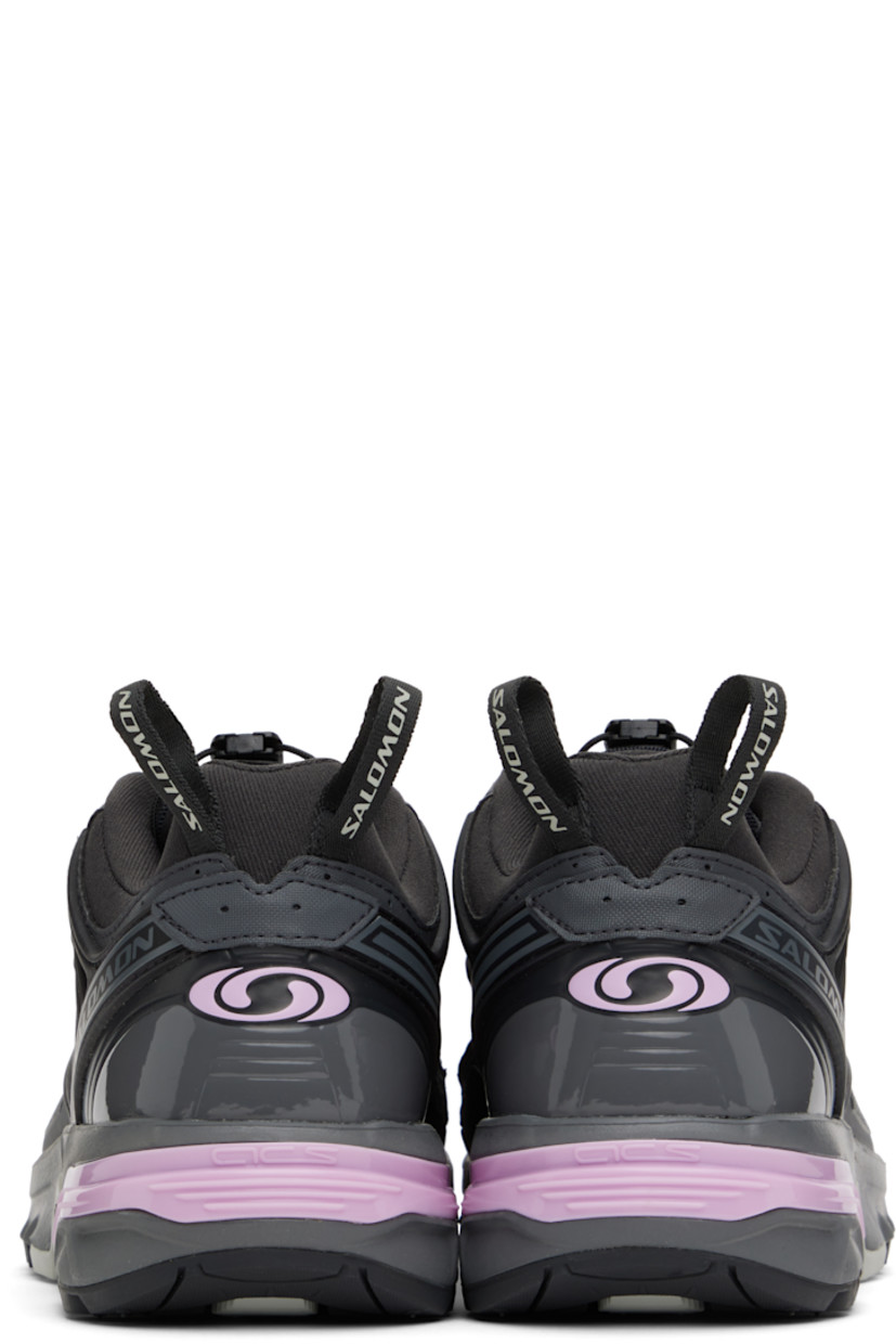 Low-top breathable SensiFit™ Kurim mesh and faux-leather sneakers in gray.

· Rubberized trim and printed logos throughout
· Quicklace™ closure
· Logo patch at vamp and padded tongue
· Padded collar
· Transparent mesh panel at sides
· Logo-bonded pull-loops at heel tab
· Mesh lining
· Cushioned OrthoLite® footbed
· Agile Chassis™ System at foam rubber midsole
· Treaded All Terrain Contagrip® rubber sole

Supplier color: Asphalt/Phantom/Castlerock