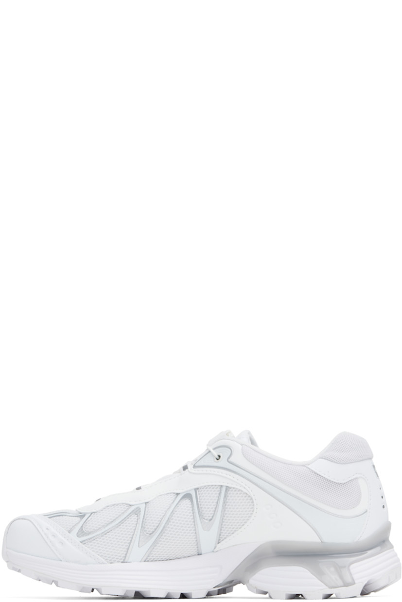 Low-top mesh and faux-nubuck sneakers in white.

· Reflective trim throughout
· Logo embossed at toe
· Quicklace™ closure
· Logo patch at padded tongue
· Padded collar
· Sensifit™ panel at sides
· Logo printed at outer side and heel tab
· Molded OrthoLite® insole
· Mesh lining
· Foam rubber EnergyCell midsole 
· Agile Chassis™ System at midsole
· Treaded Mud Contagrip® rubber sole

Supplier color: White/Lunar rock/Ftw silver