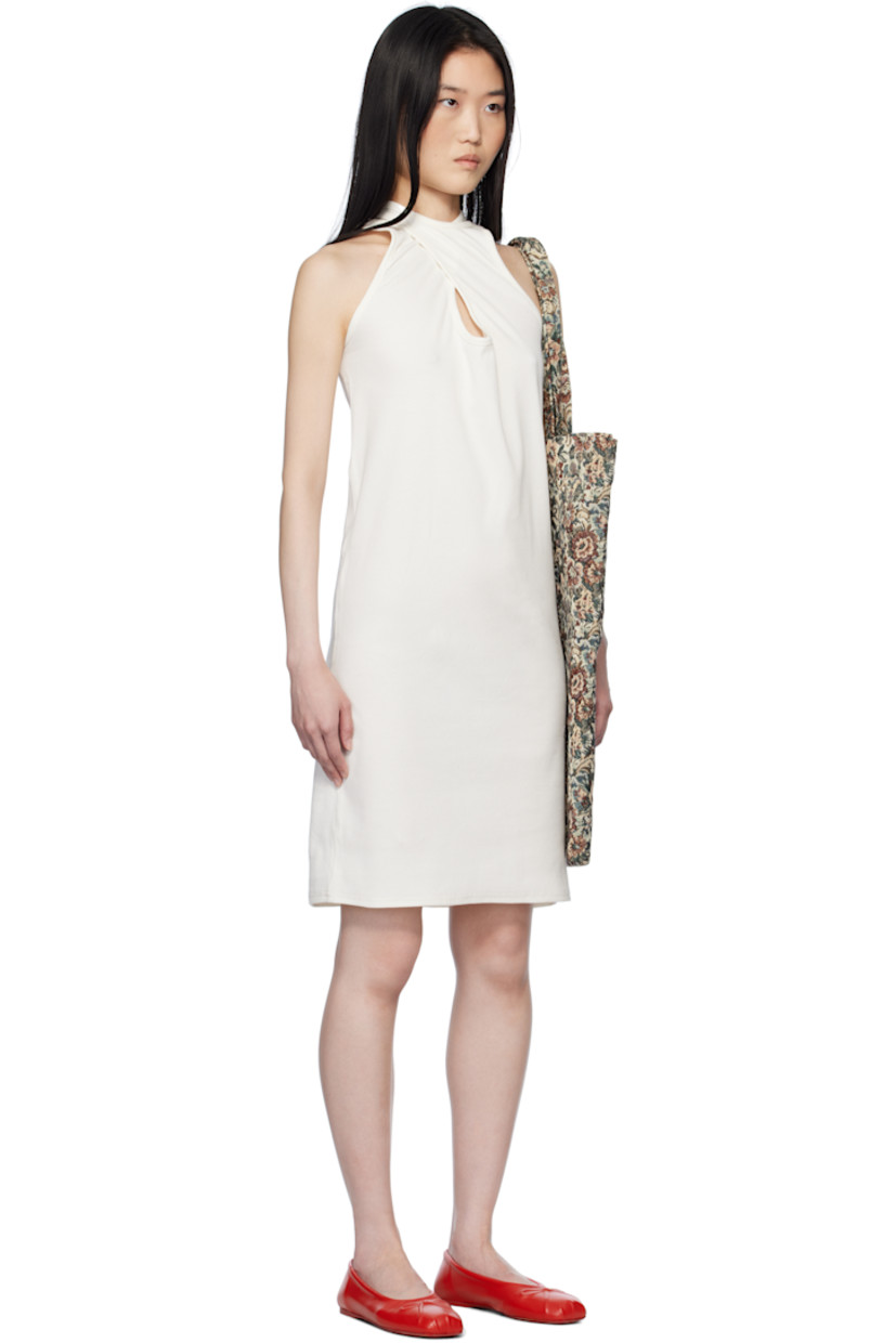 Cotton ribbed jersey midi dress. Twin shoulder straps for alternate styling.

· Modified crewneck
· Keyhole cutout
· Logo hardware at side hem

Supplier color: White
