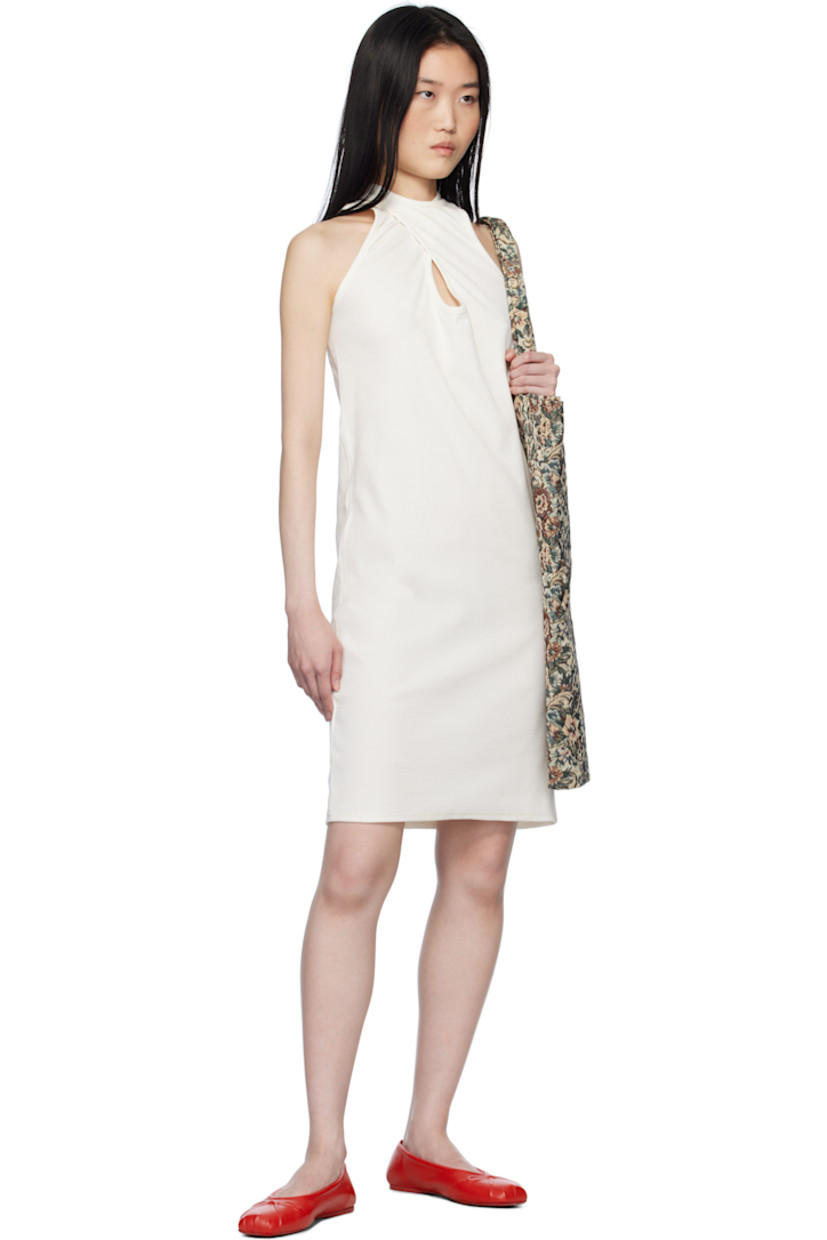 Cotton ribbed jersey midi dress. Twin shoulder straps for alternate styling.

· Modified crewneck
· Keyhole cutout
· Logo hardware at side hem

Supplier color: White