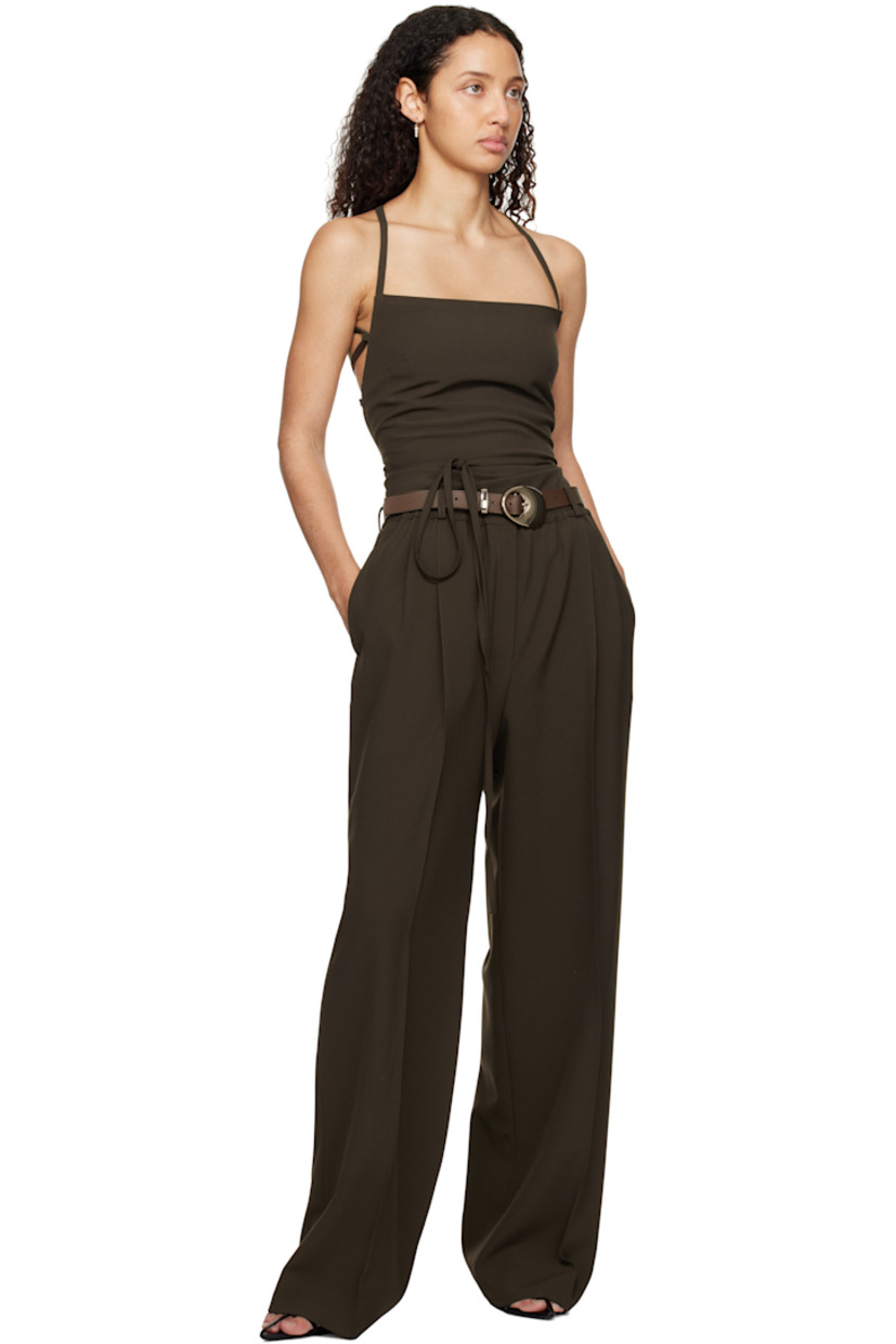 Grained leather belt in brown.

· Pin-buckle fastening
· Gold-tone hardware
· W1"

Supplier color: Brown/Gold