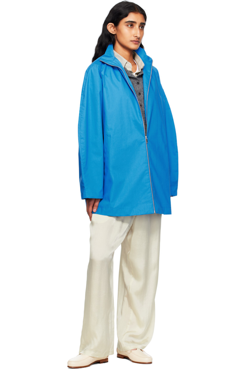 Water-repellent cotton-blend poplin jacket.

· Stand collar
· Zip closure
· Welt pockets at waist
· Raglan sleeves
· Bonded woven lining

Supplier color: Cobalto