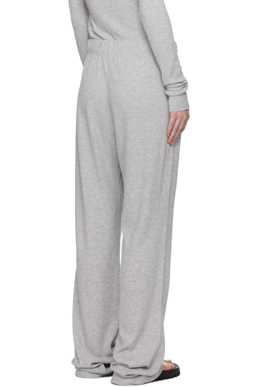 Waffle-knit stretch cotton- and modal-blend lounge pants.

· Relaxed-fit and wide-leg
· Elasticized waistband

Supplier color: Heather grey