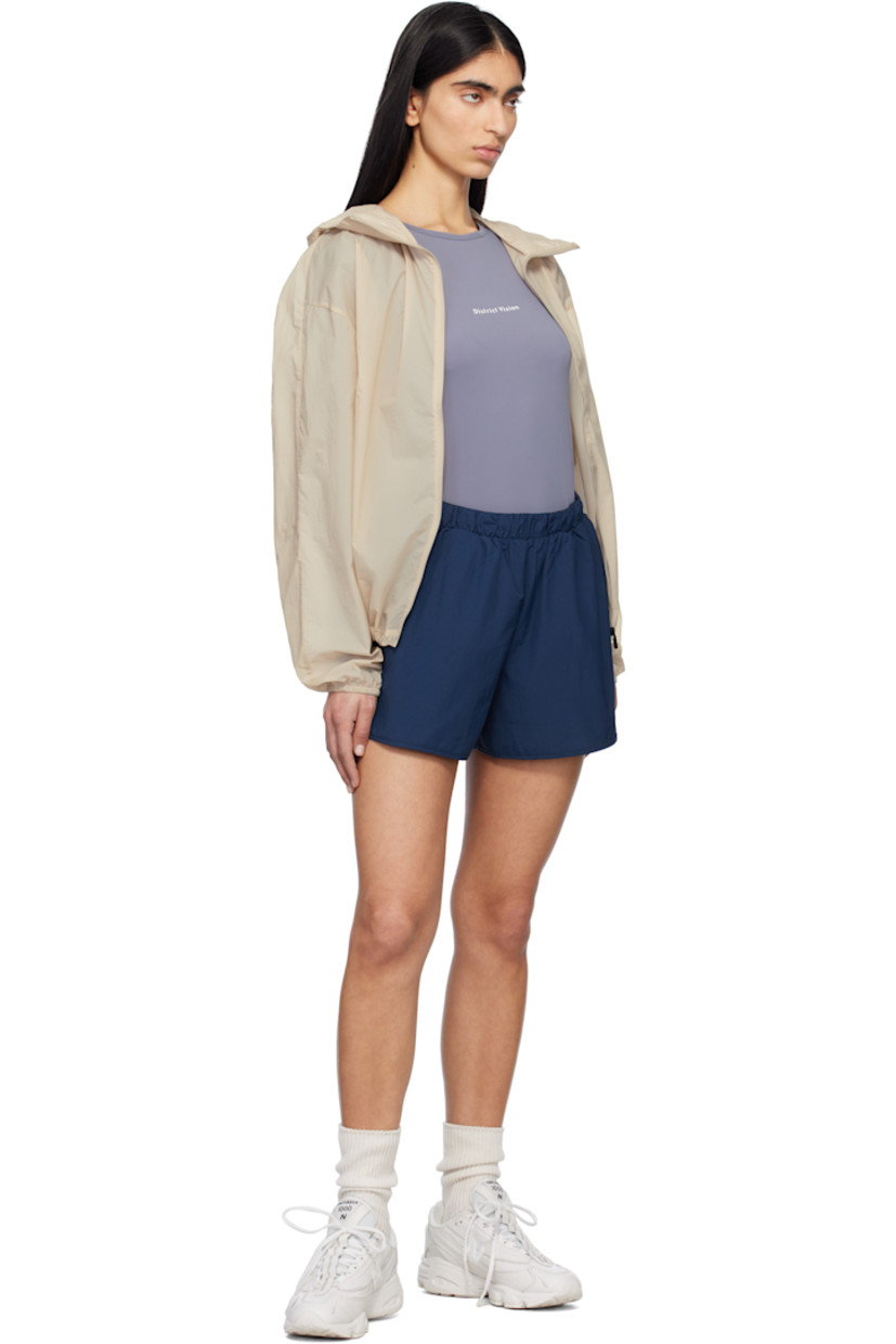 Oversized recycled nylon- and cotton-blend taffeta sport shorts.

· Water-repellent, non-PFC DWR coating
· Concealed drawstring at elasticized waistband
· Two-pocket styling
· Embroidered logo patch at front

Supplier color: Navy